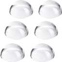 6Pack 1.6inch Crystal Dome Magnifying Paperweight, Clear Distortion-Free Optics Convex Lens Set for Physics Classroom Home Decor, Paper Weights for Outdoor Events (6pcs)