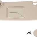NHILES Left Driver Sun Visor Compatible with Chevy Cruze 2011-2019 Sunshade Replacement Number 84126657 Color: Beige (3 screw )