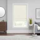 Eclipse Kylie Total Privacy Blackout Cordless Lined Window Roman Shade for Living Room, 35 in x 64 in, Ivory, 9.25"W x 38.98"H