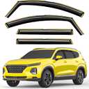 in-Channel Window Rain Guards Intended for Hyundai Santa Fe 5 Seats 2019-2023 (Not for XL 7 Seat) Window Deflectors Vent Visors Shades Exterior Visors Rain Guards Accessories - 4 pcs