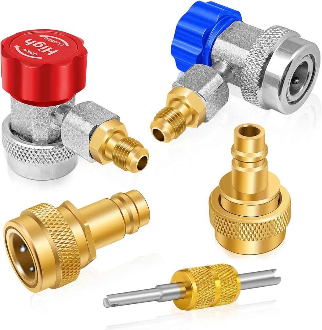 Boltigen A/C R134a R1234yf Quick Coupler, R134a to R1234yf Refrigerant Adapter Connector Conversion Kit with R134a Quick Adapter, R1234YF Quick Adapter