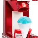 Nostalgia Snow Cone Shaved Ice Machine - Makes 20 Icy Treats - Includes 1 Reusable Plastic Cup - Retro Red