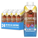 Carnation Breakfast Essentials Ready to Drink with Fiber, Rich Milk Chocolate, 8 FL OZ Carton, BBD: 18 May 2026 (Pack of 24)