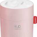 Portable Mini Cool Mist Humidifier, 500ml USB Personal Desktop Humidifier for Baby Bedroom, Travel, Office, Home - Auto Shut-Off, 2 Mist Modes, Super Quiet (Pink)