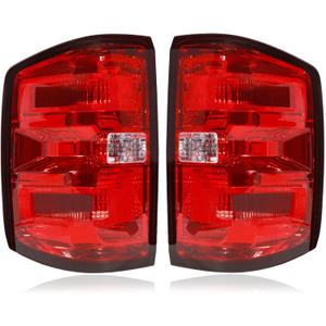 Tail Lights Assembly Compatible with 2014-2019 Chevy Silverado 1500 2500HD 3500HD, Rear Light Taillights Replacement # GM2800293 23295938 GM2801293 23295939