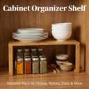 JinDoWin Bamboo Kitchen Cabinet Organizer Shelf,Spice Rack Organizer for Cabinet,Efficient Spice Organization for Cabinet,Versatile Pantry Organizers and Storage,Maximize Counter & Cabinet Space