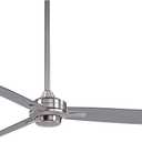 MINKA-AIRE F727-BN/SL Rudolph 52" 3-Blade Ceiling Fan in Brushed Nickel Finish with Silver Blades