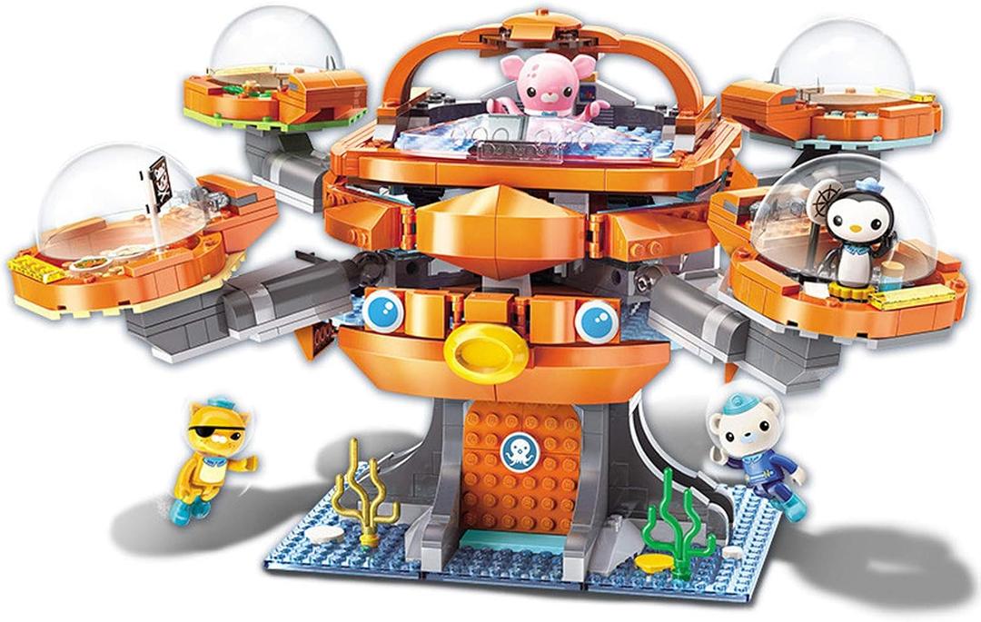 for Age 8+ Building Block Octonauts Ocean Adventure Octopod Castle Playset & Barnacles Kwazii Peso Inkling 698pcs Building Brick Set-No Package Box (3708), Medium
