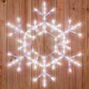 Kringle Traditions 36 LED Folding Twinkle Snowflake Christmas Decoration, Cool White Lights