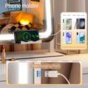 Hasipu Vanity Mirror with Lights and Bluetooth Speaker, 27.6" x 19.7" LED Makeup Mirror, Light up Mirror with 10X Magnification, USB Charging Port, Smart Touch 3 Colors Dimmable (White)