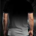VIPWOLF Men's Color Block Short Sleeve Casual T Shirts Crew Neck Letter Graphic Tees Golf Workout Summer Tops (Black, M)