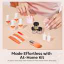 Modelones Nude Dip Powder Nail Kit, 4 Colors Brown Gold Glitter Dipping Starter Set with Liquid and Complete Accessories for French Nails Art Salon DIY at Home Manicure