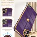 Dretal for Nothing CMF Phone 2 Pro Case with 2X Screen Protector, Girl Women Cute Girly Love-Heart Luxury Gold Soft Cover Camera Protection Bumper Silicone Shockproof Case for CMF Phone 2 Pro (Purple)