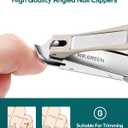 Nail Clipper with Catcher, Slanted Edge Nail Cutting Clippers Stainless Steel Fingernail Cutter Trim with File for Men and Women Mr-1115plus