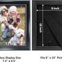 GraduationMall 8x10 Picture Frames, Real Glass, Display Photos for Wall or Tabletop, Black with Silver Beads, 2-Pack