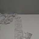 Bling Rhinestone Diamond Flower Shape Mesh Ribbon Wrap, Storystore Silver Acrylic Bling Diamond Wrap Ribbon for Wedding, Cake, Vase Decorations, Party Supplies (1 Roll, 30Ft, 6 Rows) (Silver Flower Shape)