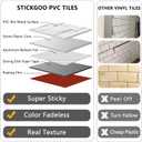 STICKGOO 20 Sheets Peel and Stick Backsplash Tile, Stick on Backsplash for Kitchen and Bathroom, White Marble Look PVC Mixed Metal Silver Self Adhesive Wall Tiles