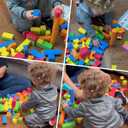 Pairez Toys Foam Building Blocks for Toddlers 1-3, 81 Pieces Soft Stacking Blocks Toy Set, Baby Bath Foam Toys, Sensory and Montosorri Toys for Boys & Girls 18+ Months, Large