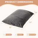 HUGHEAVEN 3 in 1 Convertible Bean Bag Chair & Floor Couch for Teens, 67"D x43"W x 14"H