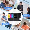 LC201 (LC-201) Color (BK/C/M/Y) Ink Cartridge 4-Pack (Includes 1 LC201BK, 1 LC201C, 1 LC201M,1 LC201Y) - LC203 Ink Cartridge Replacement for Brother MFC-J460DW MFC-J480DW MFC-J485DW MFC-J880DW Printer