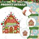 24 Set Gingerbread Man Bead Bracelet Crafts Gifts Kit with Gingerbread House Cards and Bags Religious Christmas Party Favors Jesus Wristband Crafts for Christmas Stocking Stuffers Church Gifts