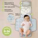 KeaBabies Portable Diaper Changing Pad, Travel, Car - Large Waterproof Baby Changing Mat, Wipeable, Padded, On The Go Travel Diaper Clutch Bag, Easy to Use Pockets for Newborn Essentials (Prairie)