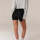 RoseSeek Women's Oversized Sweatshirts Collar Striped Embroidery Preppy Pullovers Long Sleeve Crop Tops (Gray, L)