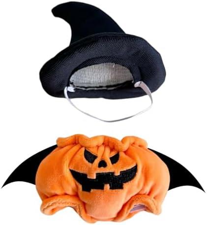 Thanksgiving Pumpkin Clothes for 15-17cm Dolls Cute Pumpkin Outfit for Thanksgiving Decor 17cm Dolls Handmade Pumpkins Clothes Outfit Set Gifts for Party Play & Display (Not Included Doll)- Style 4 Pack of 2