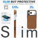 SHIELDON Case for iPhone 17 Pro Max 6.9" 2025 | Top Grain Crazy Horse Leather, Compatible with Magsafe, [Camera Button Updated], Magnetic Wireless Charging Non-Slip Comfort Grip, Metal Buttons - Brown