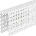 Bligli Plastic Sink Saddle, Sink Divider Mat with Strong Suction Cups, Kitchen Divided Sink Protector Mat for Glassware Dishes, Easy to Clean and No Smell, 9.5" x 12", White