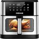 DEIME Air Fryer 10.2 QT Oilless 1700W Large Capacity Oven Air Fryers Healthy Cooker with 10 Preset, Large AirFryer for Families Visual Cooking Window, Non-Stick Basket, Included Recipe