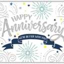 25 Employee Anniversary Cards - Confetti and Stars Design with Silver Holographic Foil Embossing - 26 White Envelopes - FSC Mix, 7.5" x 5.5"