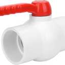 3Inch PVC Ball Valve Water Pipe Shut-off Valve Socket with Red T-Handle for Cold Water Supply lines, Irrigation Pipe fitting System(Socket x Socket), 3" PVC Water Shut-off Valves Fitting, SCH40