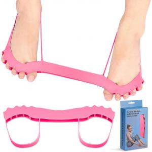 Halloscume Toe Stretch Bands for Bunions Correction Toe Spacers Separators Foot Stretcher Resistance Bands Corrective for Women Men Hallux Valgus Alignment Yoga Exercise(Blue, Purple, Pink,3 Pcs)