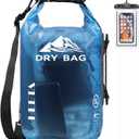 HEETA Dry Bag Waterproof for Women Men, 5L/10L/20L/30L/40L Roll Top Lightweight Dry Storage Bag Backpack with Phone Case for Travel Swimming Boating Kayaking Paddle Board Camping Beach Accessories (Blue 10L)