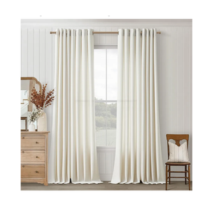Natural Linen Curtains 86 Inch Length 2 Panels Set for Bedroom Dining Room Grommet Semi Sheer Thick Linen Drapes Boho Farmhouse Neutral Ivory Cream 86 Inch Long Curtains for Living Room 52x86