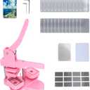 Fridge Magnet Button Maker Machine, 60 * 40mm/1.57 * 2.36 inch Square-Shaped Pin Maker Machine for Refrigerator Magnet, DIY Square Button Press Machine with 100 Pcs Supplies.