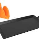 Universal Carbon Steel Griddle for Gas Grill, Griddle Pan for Stove Top, Versatile Stovetop Oven, Induction Cooktop, Flat Top Plate for Charbroil Etc. All Gas & Charcoal Grill 24" x 10"