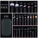 Professional Makeup Brush Set, 25Pcs Powder Foundation Blush Eyeshadow Brushes with Travel Case. All in One Brush Set, Soft Synthetic Vegan & Cruelty-Free(black)