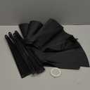 Novabright 40 Pcs Sublimation Hand Fan Blanks Bulk 13 Black Plastic Handle DIY and Craft Clack Folding Fan Large Clack Handheld for Line Dancing Wedding Party Decoration