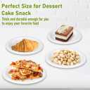 Small Paper Plates 7 Inch 500 Pack, Heavy Duty Eco Friendly Disposable Plates, Compostable Dessert Plates Bulk for Party, Appetizer, Cake, White