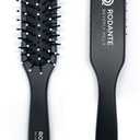Wooden Hair Styling Hairbrush | Scalp Massage Hair Brush for Hair Detangling, Men Travel Gym Hair Brush Black Color