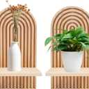 2 Pcs Boho Wooden Rainbow Wall Shelves,Floating Shelves for Wall, Rainbow Arch Boho Floating Shelves Bohemian Rainbow Hanging Shelf Wall Mount Book Shelf,Modern Boho Wall Shelf for Bathroom Decor
