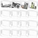 16 Pieces Clear Makeup Bags Bulk, TSA Approved Toiletry Bag for Travel, PVC Waterproof Cosmetic Pouches Clear Pouch with Zipper for Men and Women Carry-on Travel Essentials Cosmetic Bags (White-M) (EXP 09/21/35)