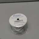 Ribbli Snowflake Glitter Wired Ribbon,White Organza Sheer with Silver Glitter Big Snowflake Pattern and Iridescent Edge,2-1/2 Inch x 10Yards Christmas Ribbon for Tree Decoration