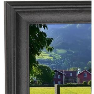 16x33 Picture Frame Solid Wood Black,Suitable for Panoramic Photo/Posters/Painting/Group Photo/Puzzle (A23B1633)