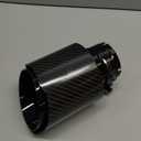 Carbon Fiber 3-Inch Inlet 4-Inch Outlet Car Exhaust Tips Fit for 76 mm 3 Inch Exhaust Pipe Tailpipe Tail Need Exhaust Port Height>5 Inch Widht>5 Inch