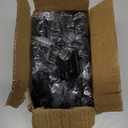 1/2" Partial Overlay Cabinet Hinges,(25 Pairs -50 Pack) Matte Black Partial Wrap Hinge Self Closing Door Hinge for Kitchen Cabinets