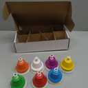 Noamus 8 Notes Desk Bells, Music Bell Percussion Instrument, Colorful Diatonic Metal Bells, Chromatic Musical Table Bell for Church Chorus Holiday Party Supplies Birthday Gift