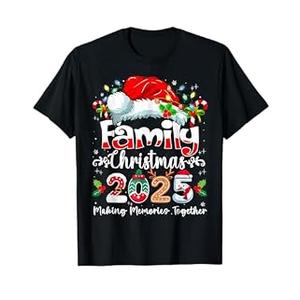 Family Christmas 2025 Matching Outfit Xmas Squad Santa T-Shirt